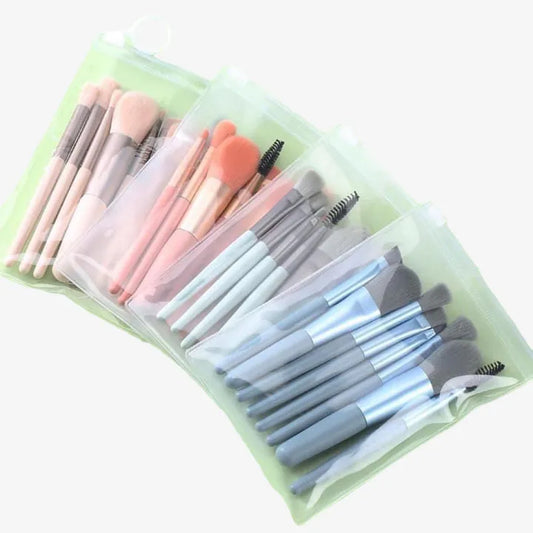 Makeup Brush Set - 8 Piece Make Up Brushes Kit With Pouch